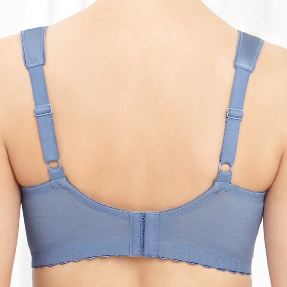 Set of 3! 40B Glamorise MAGIC LIFT Full Figure Bra (COMFORT-STRAPS) Blue-Ice - Picture 4 of 13